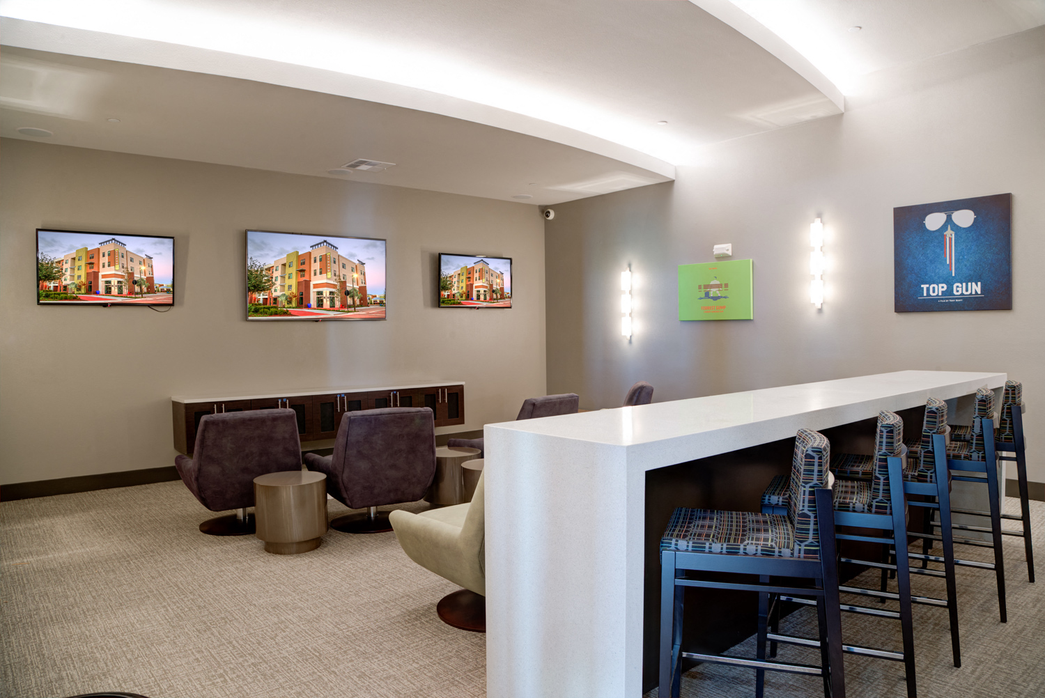 Media Room at The Strand Apartments in Oviedo, FL