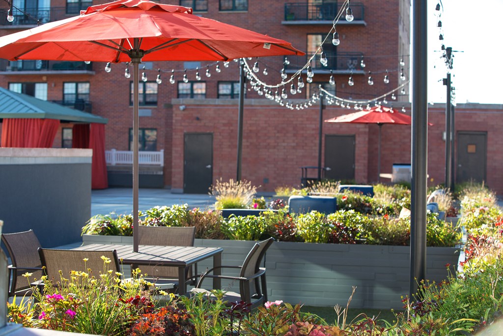 Outdoor Living area at 10 West Apartments, Long Beach, NY, 11561