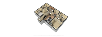 3d floor plan for a small apartment