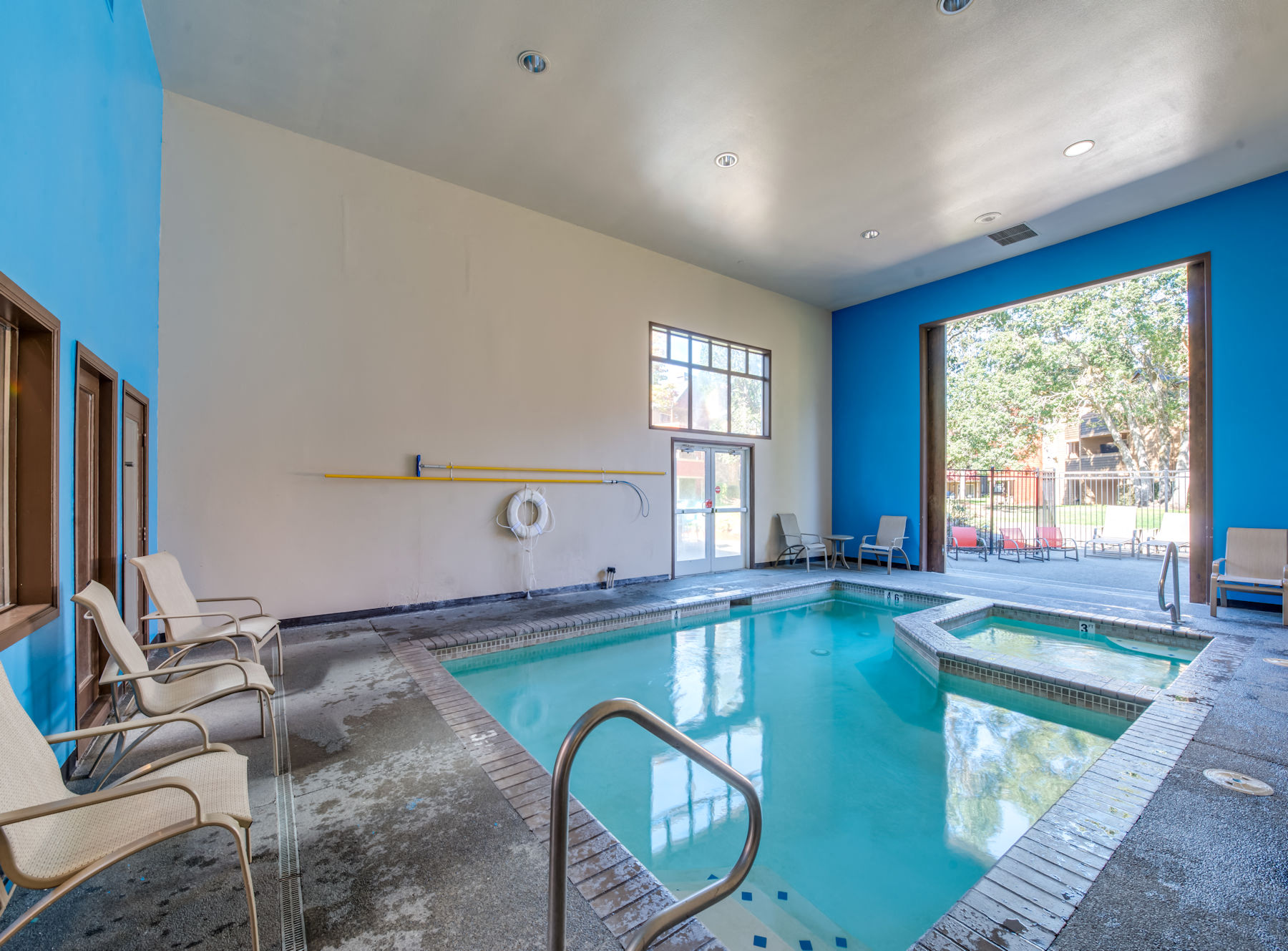 Indoor pool and spa at The Village at Seeley Lake
