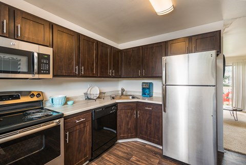 Kitchen at Village Gardens Apartments in Fort Collins, CO
