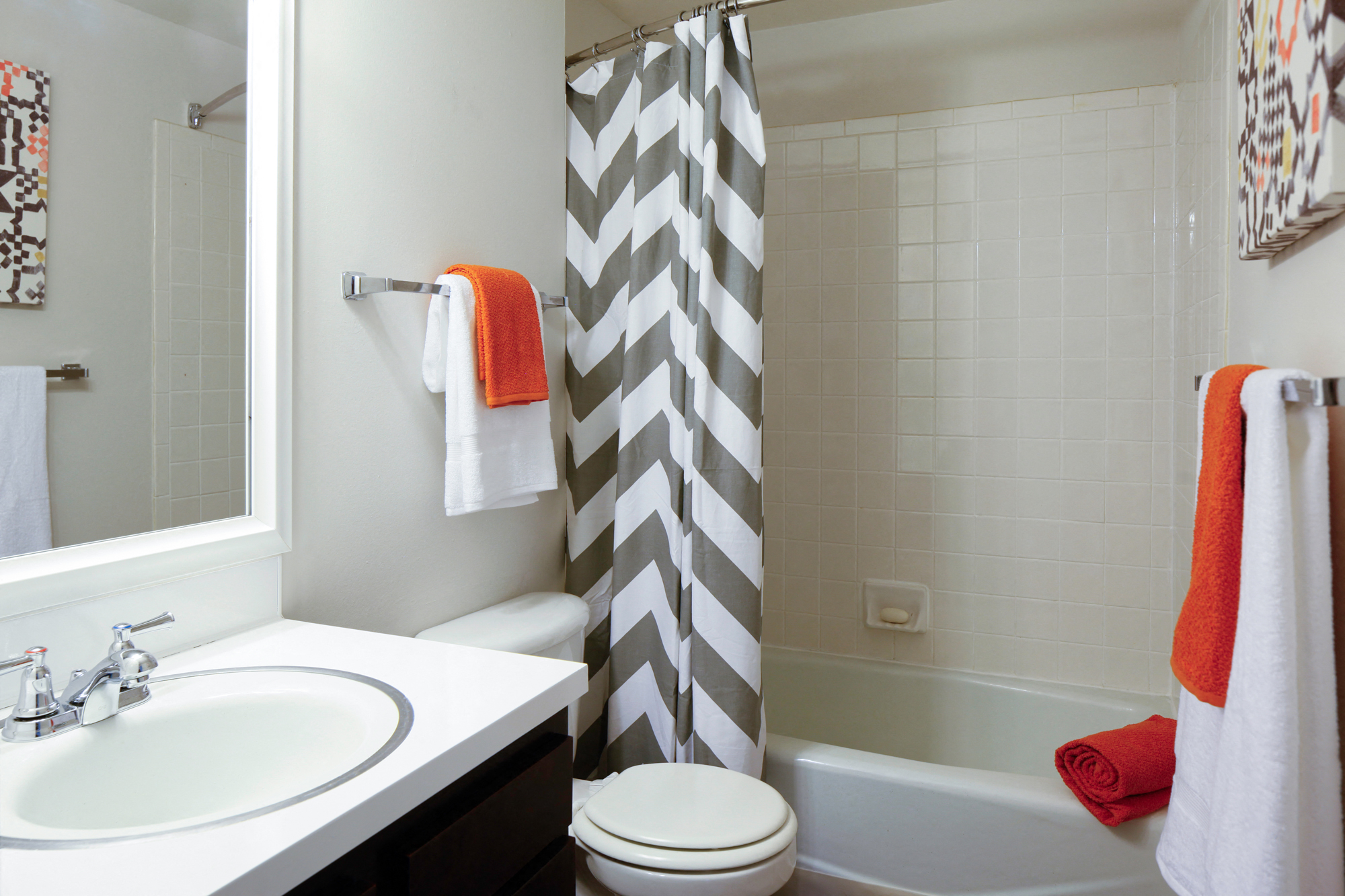 Bathrooms at Village Gardens Apartments in Fort Collins, CO