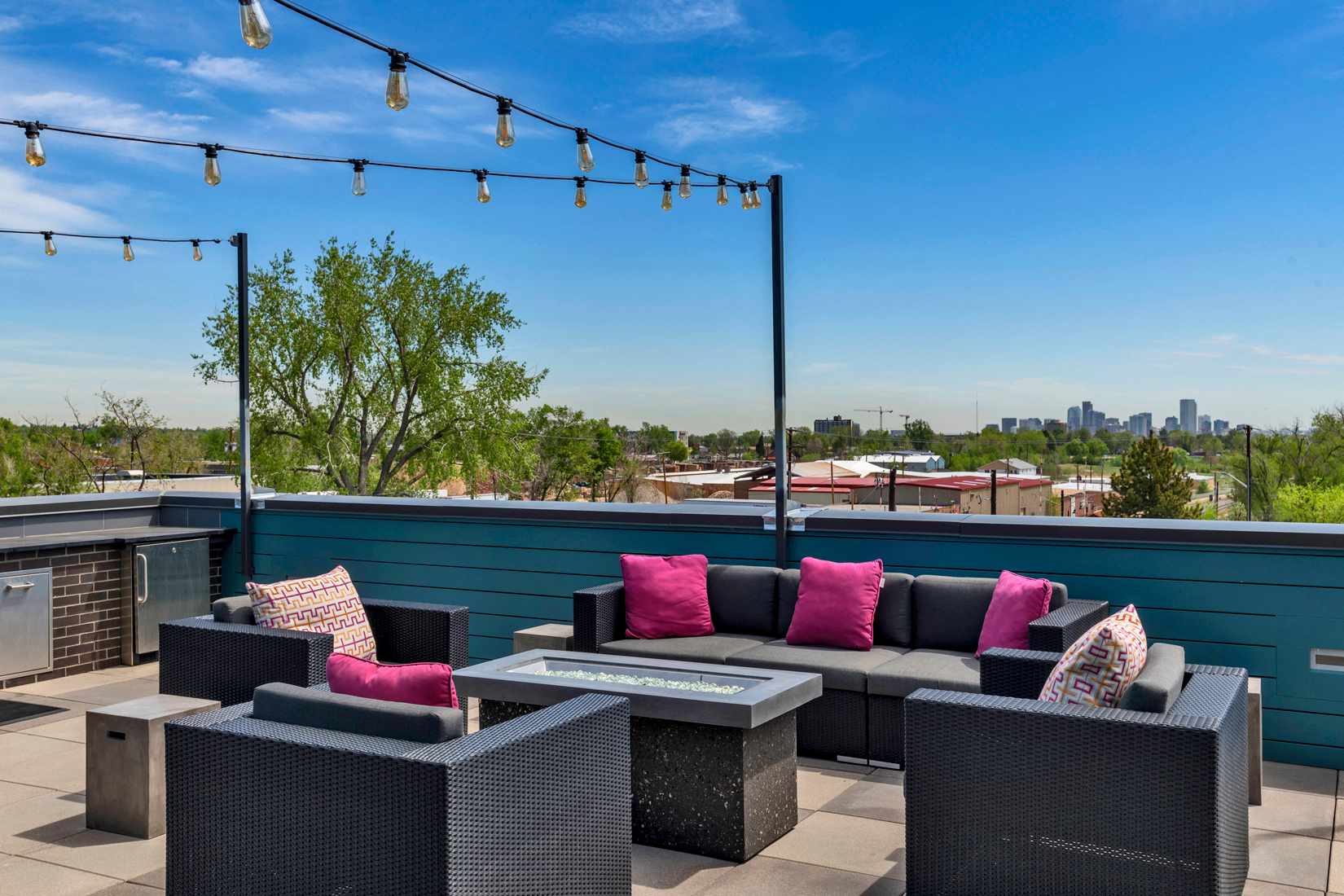 Rooftop Lounge at West Line Flats Apartments in Lakewood, CO