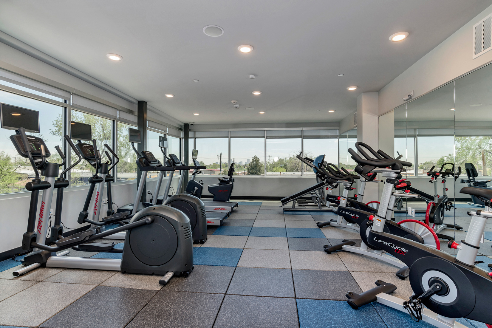 Fitness Center at West Line Flats Apartments in Lakewood, CO