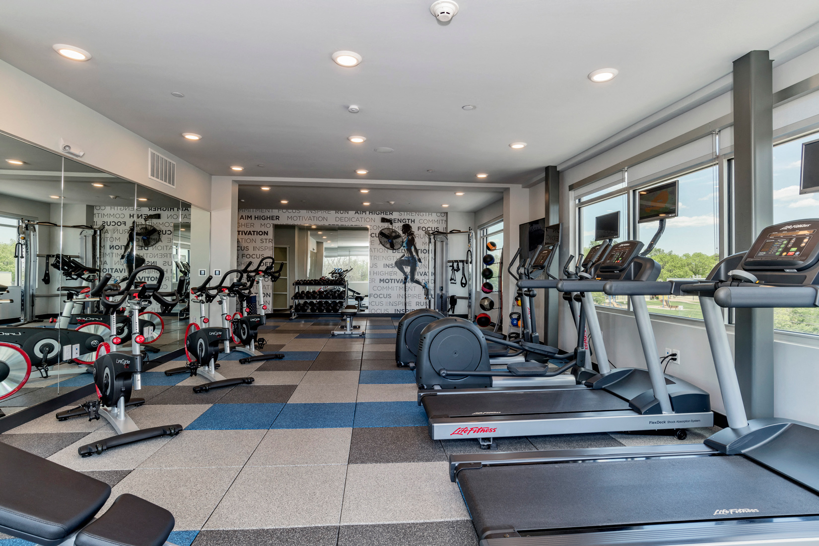 Fitness Center at West Line Flats Apartments in Lakewood, CO
