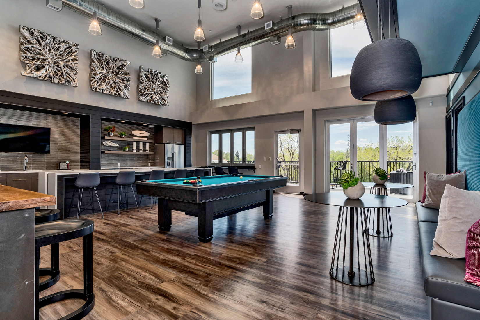 Clubhouse at West Line Flats Apartments in Lakewood, CO