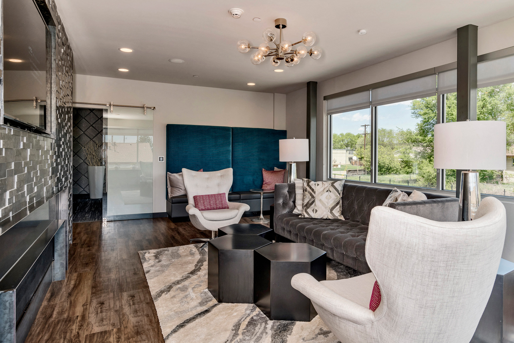 Resident Lounge at West Line Flats Apartments in Lakewood, CO