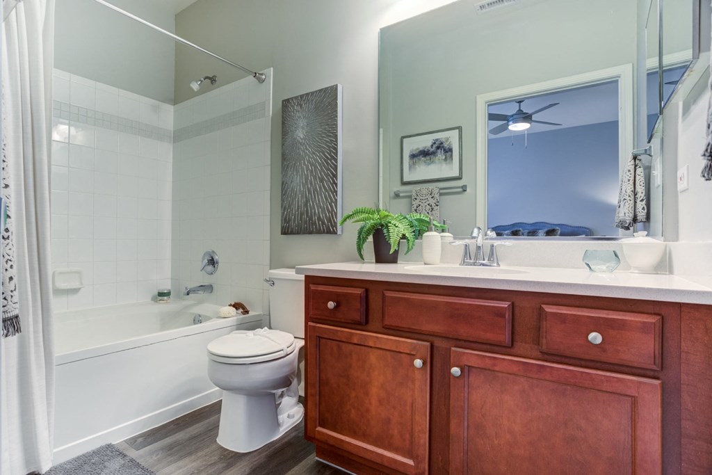 High-end bathroom at Dwell at Naperville, Naperville, Illinois
