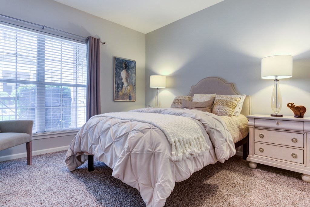 Large bedroom at Dwell at Naperville, Naperville, IL