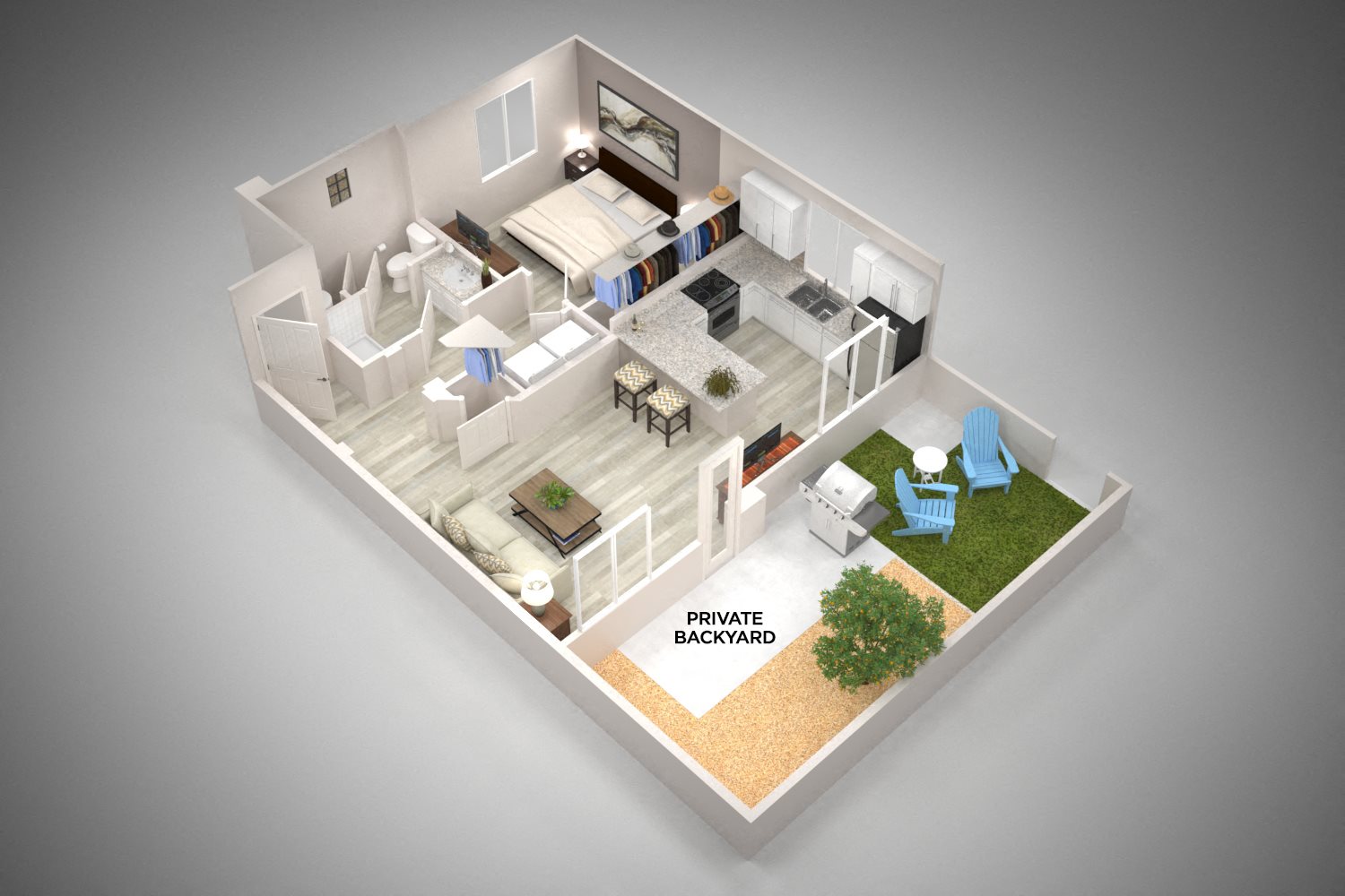1 Bedroom Floorplan at Christopher Todd Communities