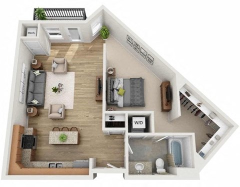 G Floor Plan at Wheaton 121, Wheaton, Illinois