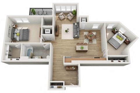 L1-1 Floor Plan at Wheaton 121, Wheaton, 60187