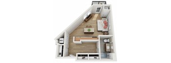 P Floor Plan at Wheaton 121, Wheaton, IL, 60187