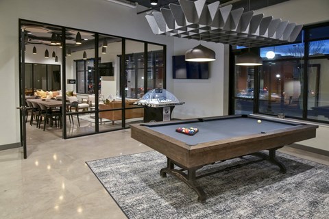 Billiards Table at The Arlow on Kellogg, St. Paul, MN