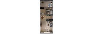A1 Floor Plan at Verde Apartments, Tucson, Arizona