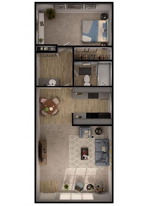 A1 Floor Plan at Verde Apartments, Tucson, Arizona