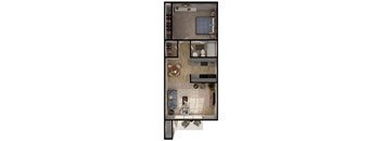 A2 Floor Plan at Verde Apartments, Tucson, AZ, 85719