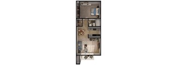 A3 Floor Plan at Verde Apartments, Tucson, Arizona