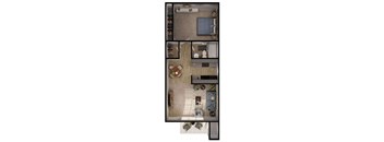 A4 Floor Plan at Verde Apartments, Tucson, 85719