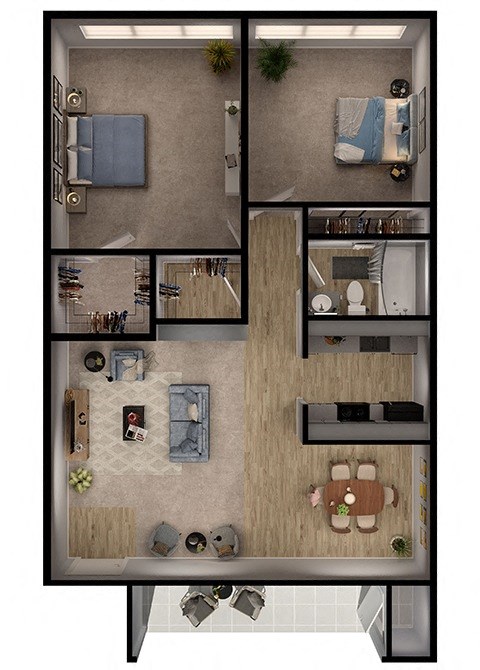 B1 Floor Plan at Verde Apartments, Tucson, AZ
