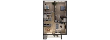 B2 Floor Plan at Verde Apartments, Tucson