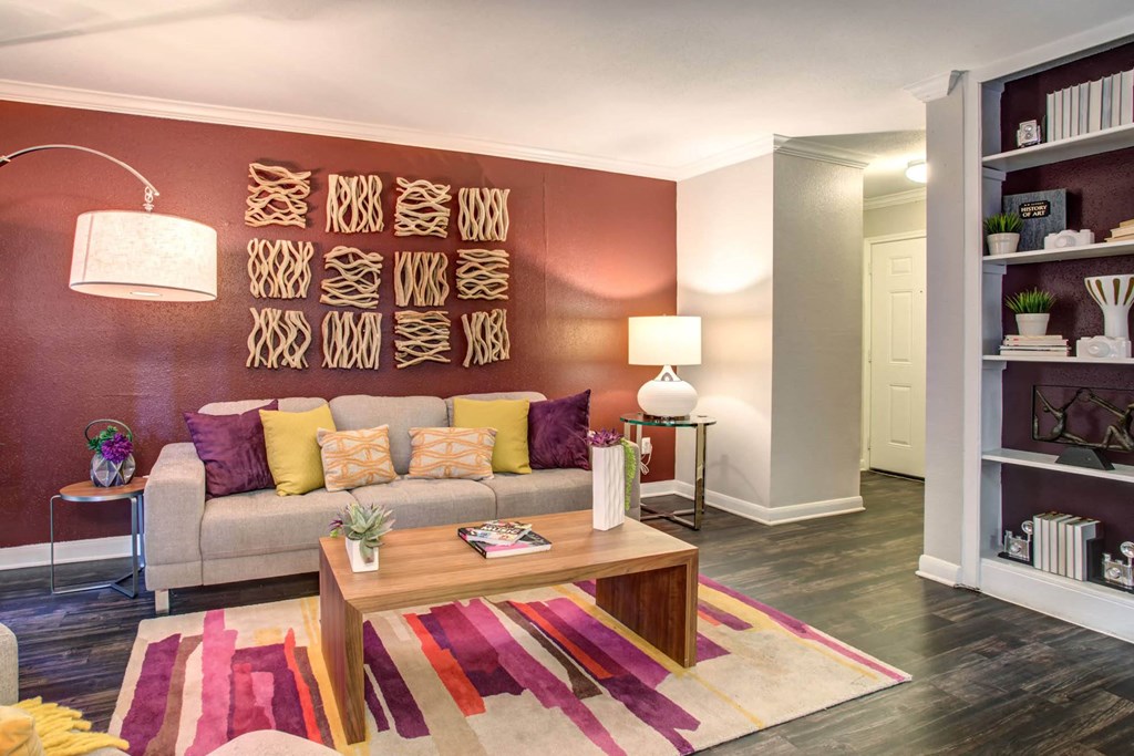 Living Area Interior at 2400 Briarwest Apartments, Houston, Texas