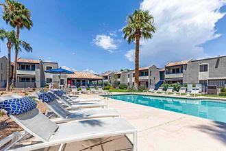 Pool And Sundeck at Agave Apartments, Tucson, Arizona