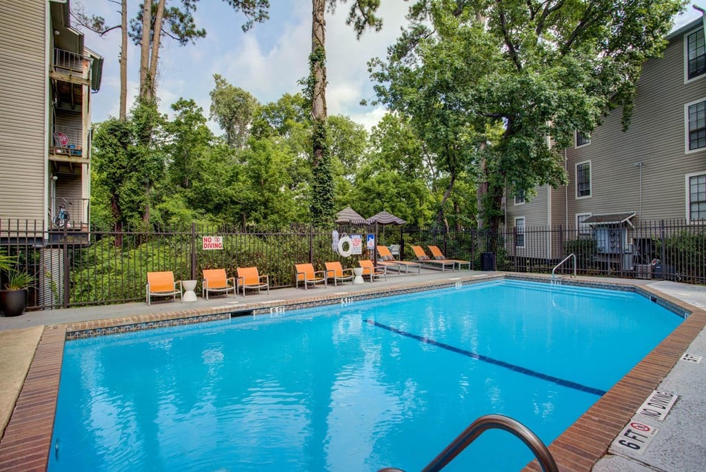 the swimming pool at our apartments