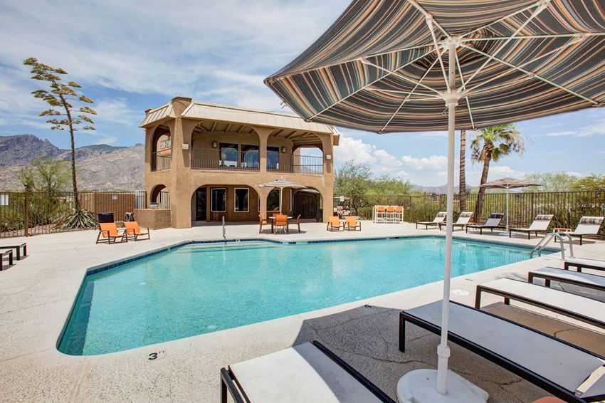 Extensive Resort Inspired Pool Deck Extensive Resort Inspired Pool Deck at Elevation Apartments, Arizona - Photo Gallery