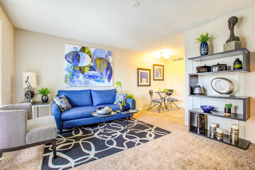 Living Room Interior at Verde Apartments, Tucson, AZ