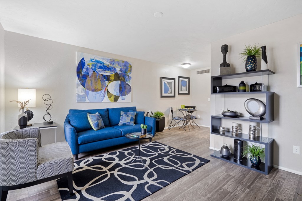 Living Room with Furniture at Verde Apartments, North Tucson