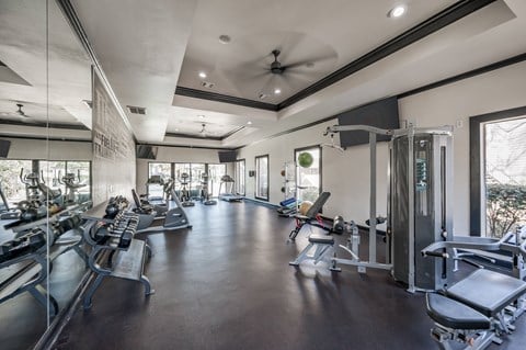 Fitness Center at 2400 Briarwest Apartments, Houston
