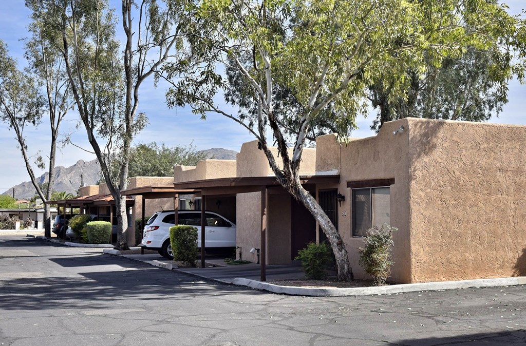 Property Exterior Landscape at San Xavier Casitas Apartments, Commerce Capital, Tucson, Arizona