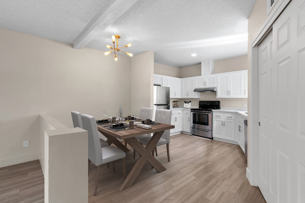 Elegant Dining Space at San Xavier Casitas Apartments, Commerce Capital, Tucson, AZ, 85716