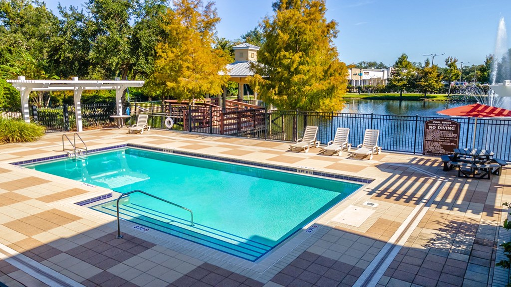 Resort Style Pool with Lake View