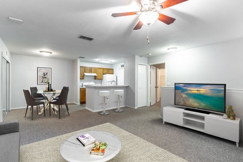 Living/Dining Area Open to the Kitchen