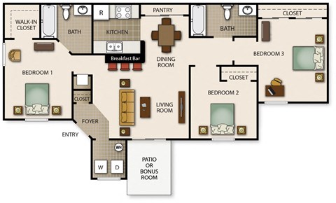 a floor plan of a house
