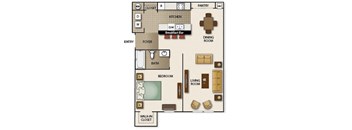 One Bedroom One Bath (b)