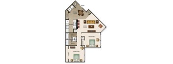Two Bedroom Two Bath (b)
