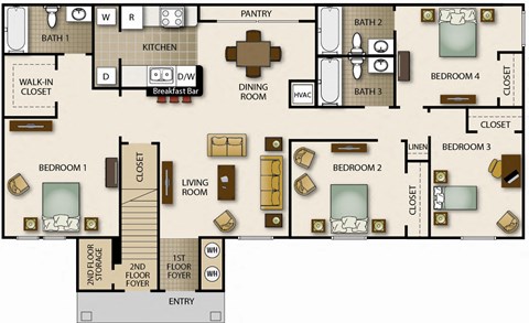 a floor plan of a house