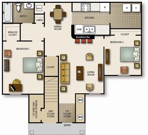 a floor plan of a house