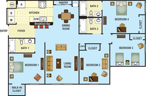 a floor plan of a house