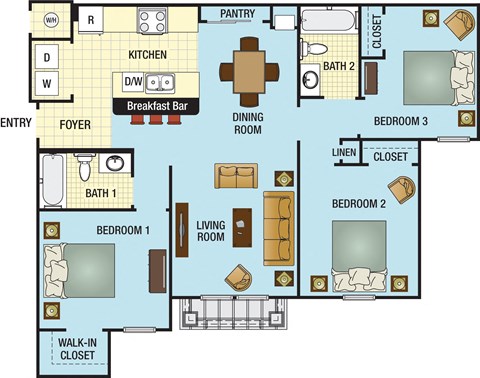 a floor plan of a house