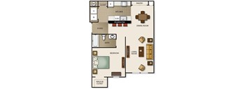 a floor plan of a house with a living room and a dining room