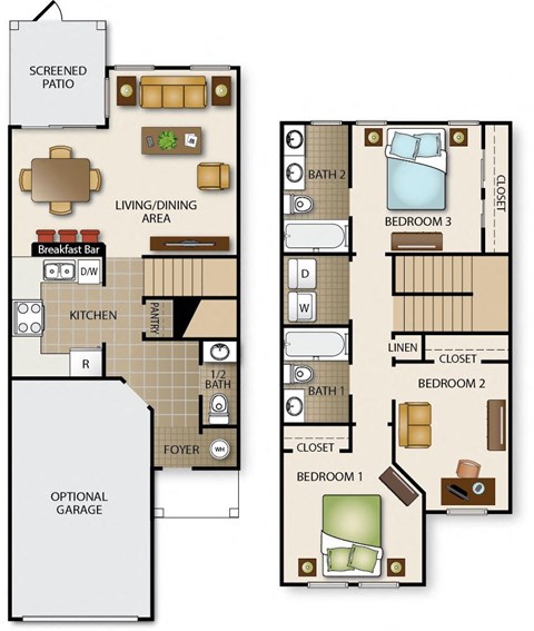 the floor plans for the suites are shown in this image