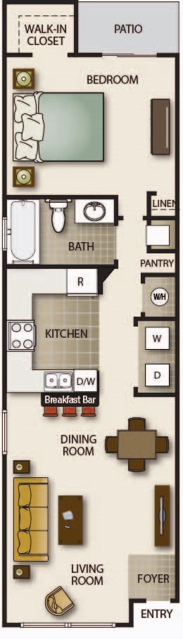 a floor plan of a small apartment