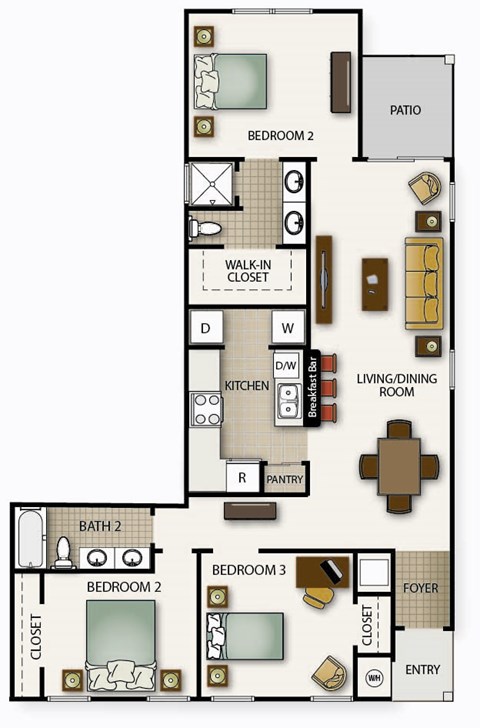 a floor plan of a house