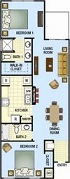 Two Bedroom Two Bath Floor Plan Two Bedroom Two Bath Floor Plan