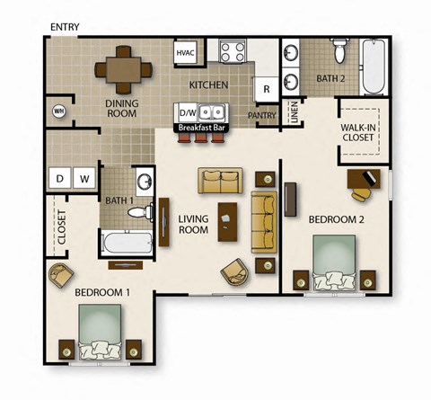 a floor plan of a living room with a kitchen and a dining room
