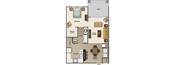 a floor plan of a house with bedrooms and a living room